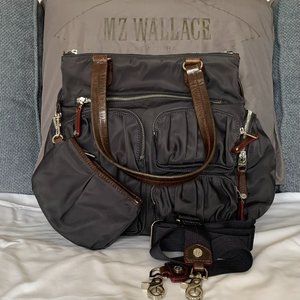 MZ Wallace Dark Charcoal Bedford Nylon Frankie